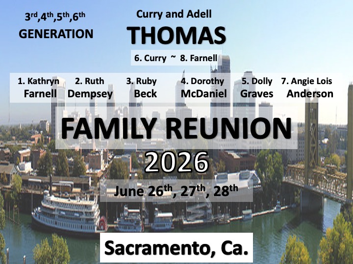 thomas family reunion flyer